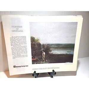 NOS Vintage 11 X 14 Syracuse Lithograph 1788 With History Of Painting Onondaga